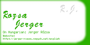 rozsa jerger business card